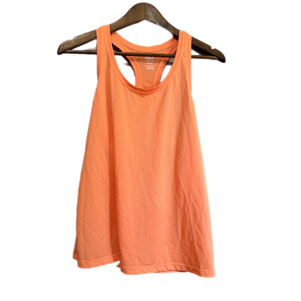 Athletic Works Tank Top Womens M 8-10 Orange Excellent DriWorks Racerback Active